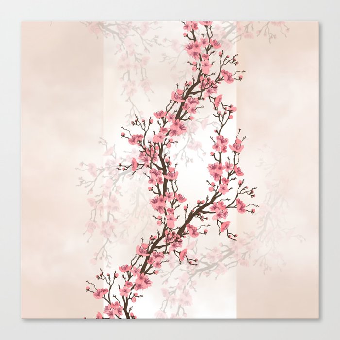 Cherry Tree Blossom - Sakura Branch Canvas Print