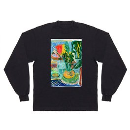 Still Nature With Flowers and Window in The South of France Long Sleeve T-shirt