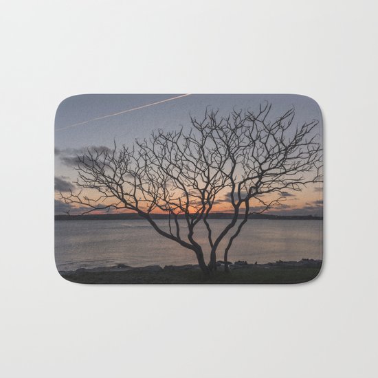 Sunset tree Niles Beach Bath Mat