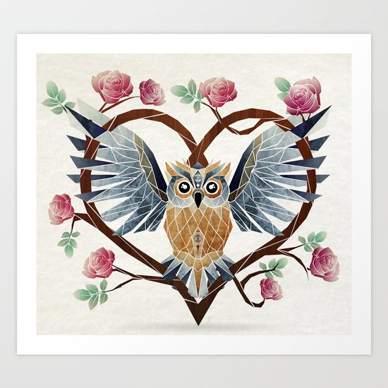 lovely owl Art Print