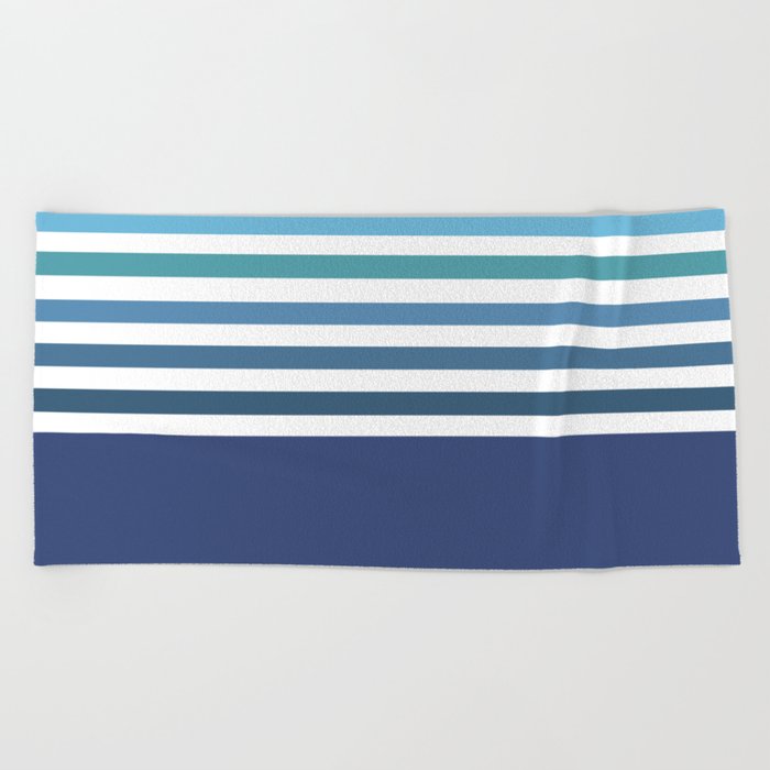 Nali II - Colorful Retro Stripes Abstract Geometric Minimalistic Design Pattern Beach Towel