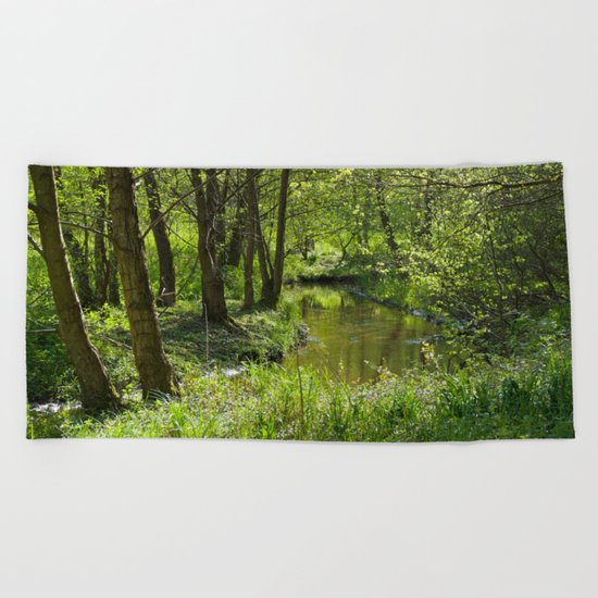 Idyllic scenery Beach Towel