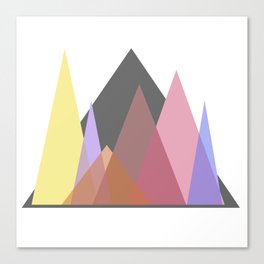 2d design peaceful mountains Canvas Print