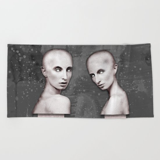 There are two colours in my head Beach Towel