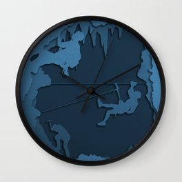 Cutout Collection - Mountain Climber Blue Wall Clock