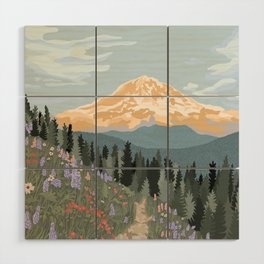 Mount Rainier National Park Wood Wall Art