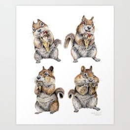 Nuts About Ice Cream Art Print