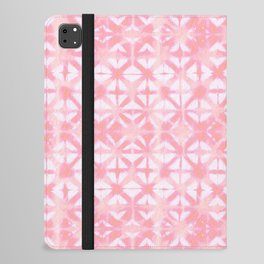 Pink coral grid iPad Folio Case