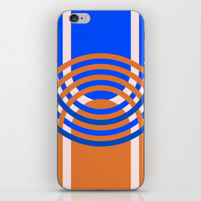 Navy and Russet Orange Arches  iPhone Skin