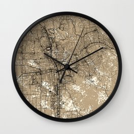 Santa Rosa, USA - Retro City Map Painting Wall Clock