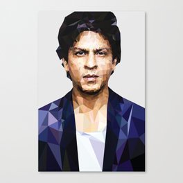 Shahrukh khan Poster low poly Canvas Print