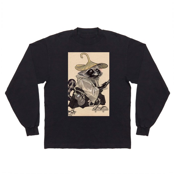 Samurai Raccoon Long Sleeve T Shirt