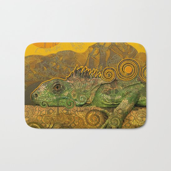 Just Chilling and Dreaming...(Lizard) Bath Mat