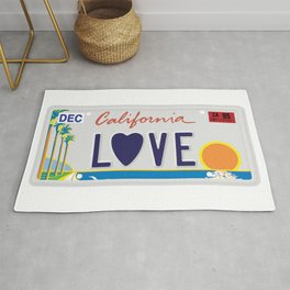 California Love License Plate Rug