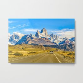 Snowy Andes Mountains, El Chalten, Argentina Metal Print