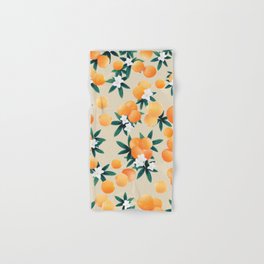 Orange Twist Flower Vibes #9 #tropical #fruit #decor #art #society6 Hand & Bath Towel