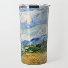 Wheat Field with Cypresses by Vincent van Gogh Travel Mug