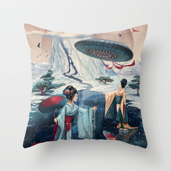 Holiday ice Throw Pillow