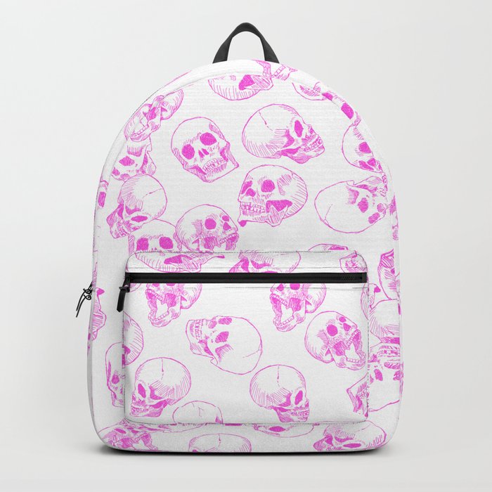 A Lot of Skulls Pink Backpack
