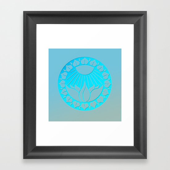 iliahni woodcut print Framed Art Print