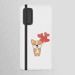 Corgi Cute Animals With Hearts Balloons To Android Wallet Case