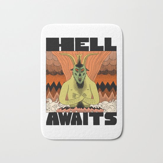 Hell Awaits Bath Mat