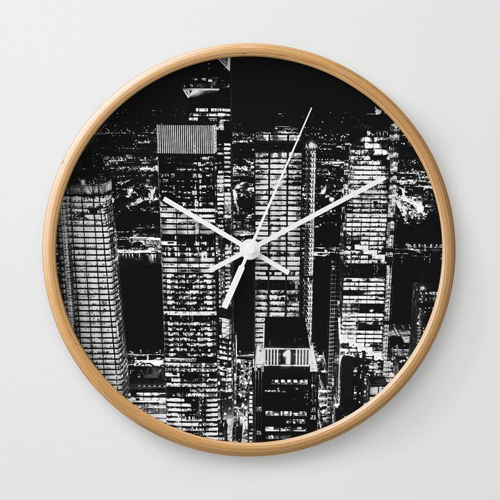 NYC Black and White Wall Clock