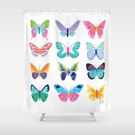 Colorful Butterflies  Shower Curtain