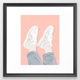 flower shoes Framed Art Print
