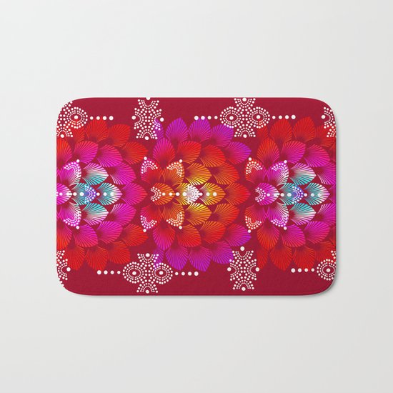 Variations on A Feather IV - Stars Aligned (Firebird Edition) Bath Mat