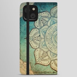 Faded Bohemian Mandala iPhone Wallet Case
