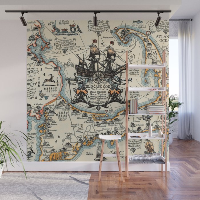 Vintage Wood World Map Wallpaper Mural