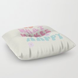 Danish Pastel Retro Inspirational Quote Floor Pillow