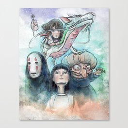 Spirited Away Watercolor Painting Canvas Print