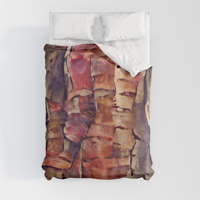 Tree Bark Duvet Cover