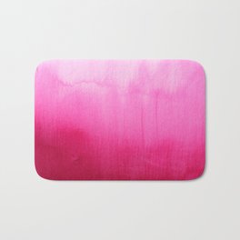 Modern fuchsia watercolor paint brushtrokes Bath Mat