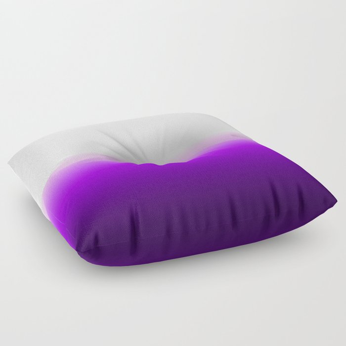 White Purple Colorblock Gradient Floor Pillow