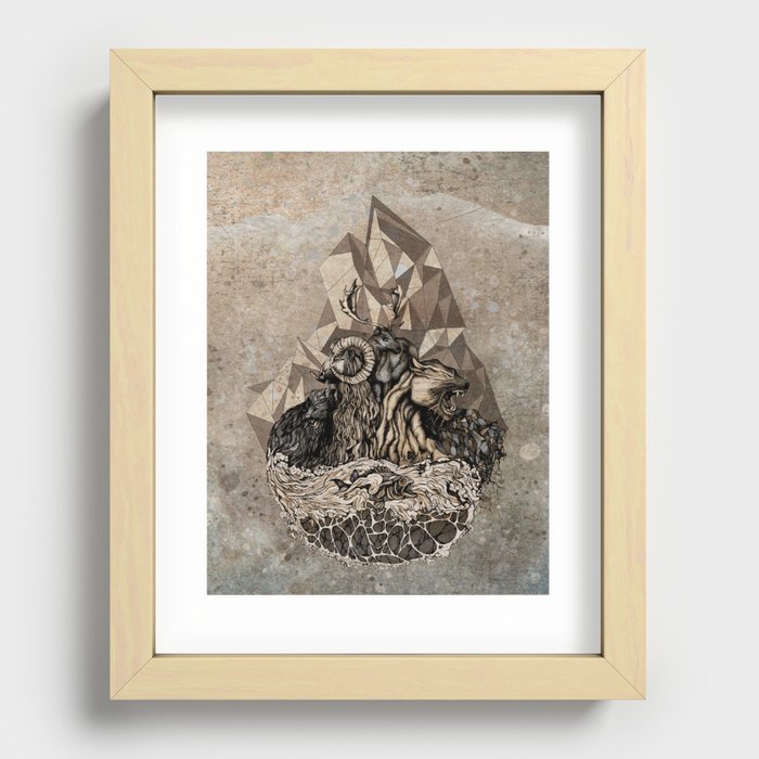 When nature strikes back  Recessed Framed Print