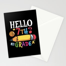 Hello 7th Grade Back To School Stationery Card