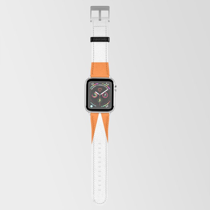 letter W (Orange & White) Apple Watch Band