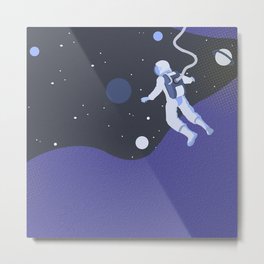 Space jump Metal Print | Purple, Graphicdesign, Digital, Air, Space, Creative, Stars, Flight, Weightlessness, Art 