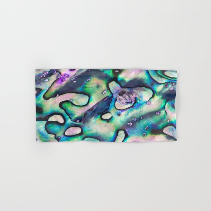 Purpley Green Mother of Pearl Abalone Shell Hand & Bath Towel
