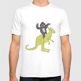 Sloth Riding A Kangaroo Shirt Gift T-shirt