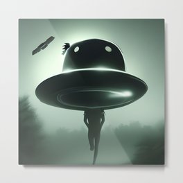Abductor Metal Print | Sciencefiction, Aliens, Abstract, Ufo, Scary, Sinister, Digital, Graphicdesign, Surreal, Creepy 