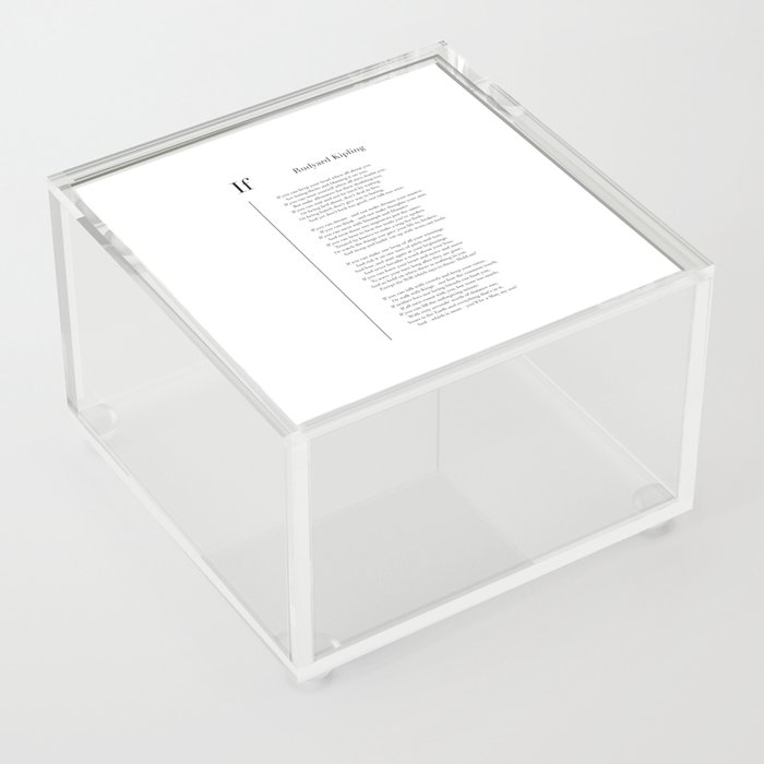 If by Rudyard Kipling Acrylic Box