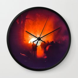 Light cycles laser light show Adelaide South Australia Wall Clock