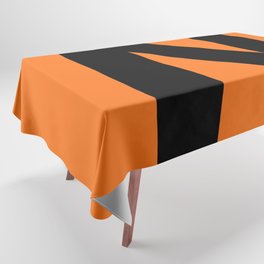 Letter N (Black & Orange) Tablecloth