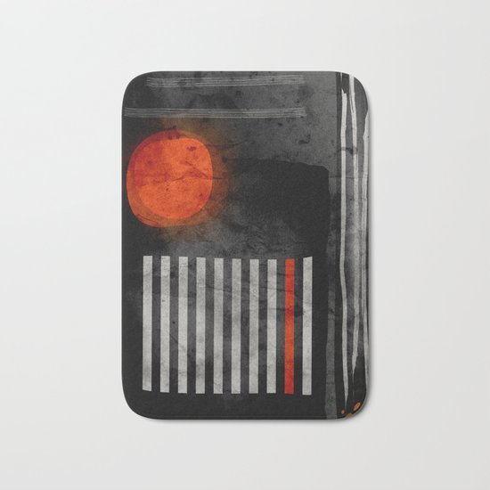 orange wants to be black Bath Mat
