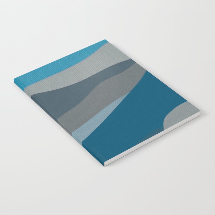 Blue Hills - teal gray, seafoam, turquoise, taupe, blue Notebook
