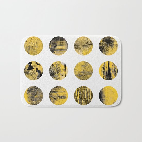 Black & Yellow Bath Mat